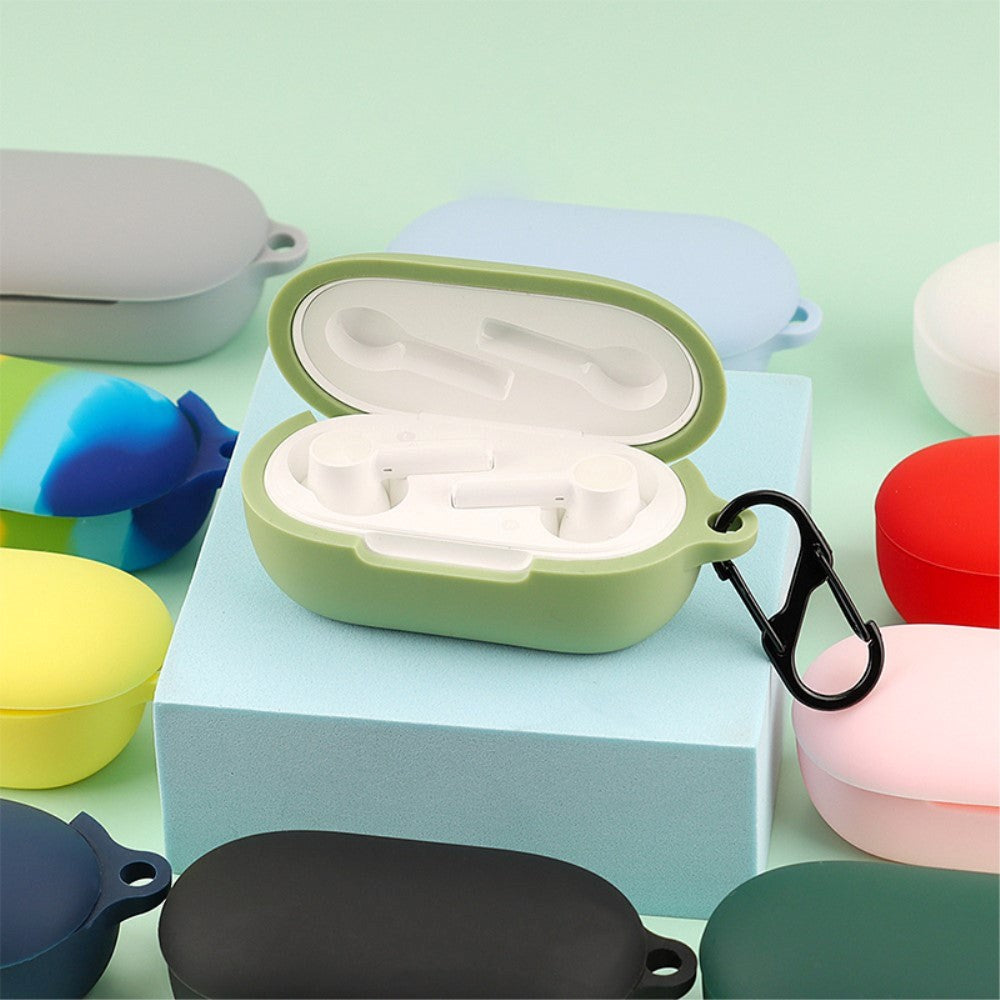 OnePlus Buds Z2 Silikone Cover m. Karabinhage - Hvid