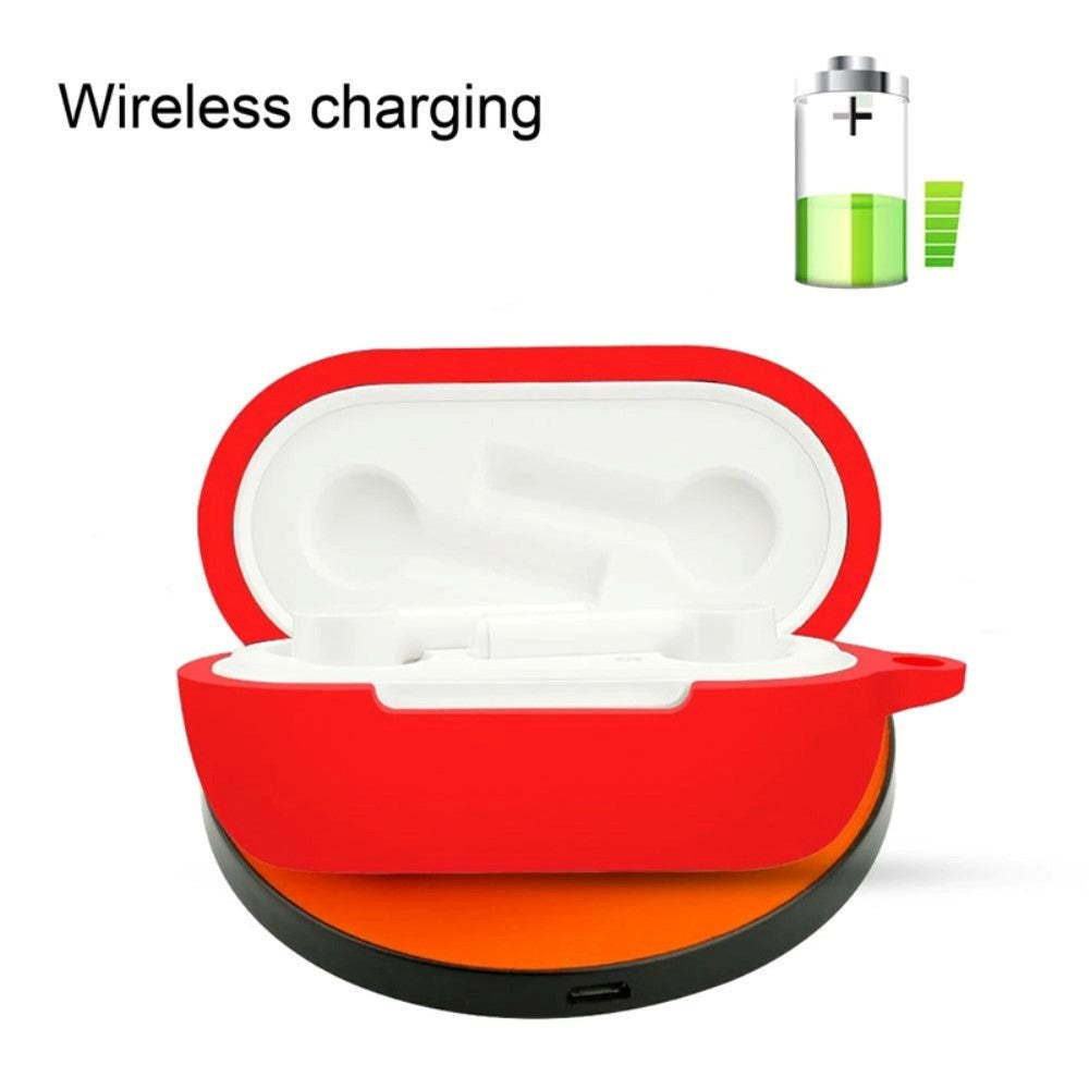 OnePlus Buds Z2 Silikone Cover m. Karabinhage - Lyseblå