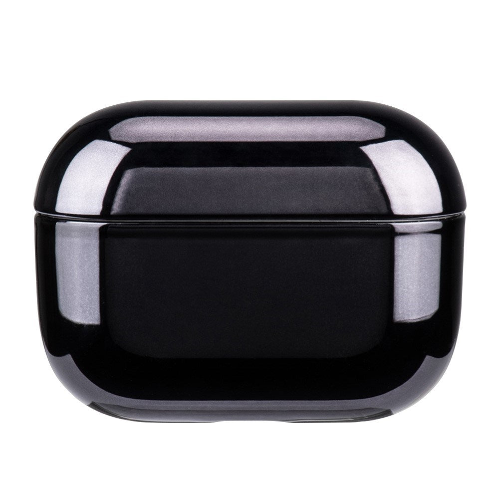 Apple AirPods Pro (2. Gen.) Hårdt Plastik Cover m. Metallisk Overflade - Sort