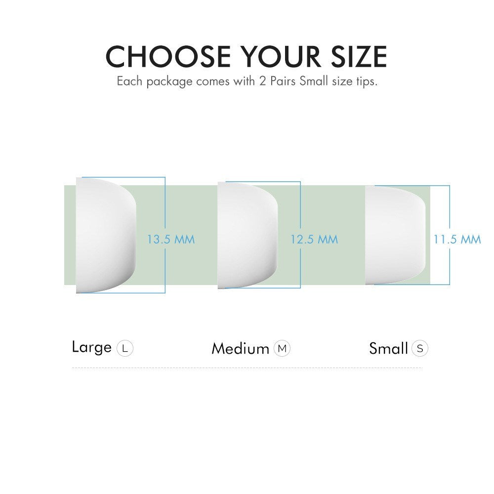 AirPods Pro (1. & 2. Gen.) AHASTYLE Silikone Ørepropper - S / M / L - Sort
