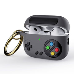 Apple AirPods Pro 2nd Gen (2022) Silikone Cover m. Karabinhage - Spillekonsol - Grå