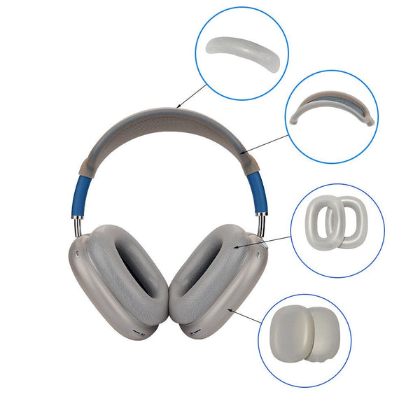 AirPods Max / Max 2 Silikone Cover m. Bøjle Beskytter - Gennemsigtig / Sort