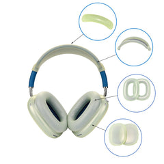 AirPods Max Silikone Cover m. Bøjle Beskytter - Gennemsigtig / Grøn