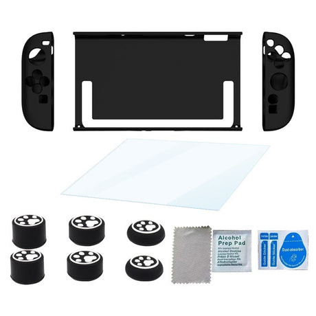 Nintendo Switch 2 - 3-i-1 Beskyttelsessæt - Gennemsigtig / Sort