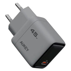 Aukey 45W Vægoplader m. 1x USB-C - Grå
