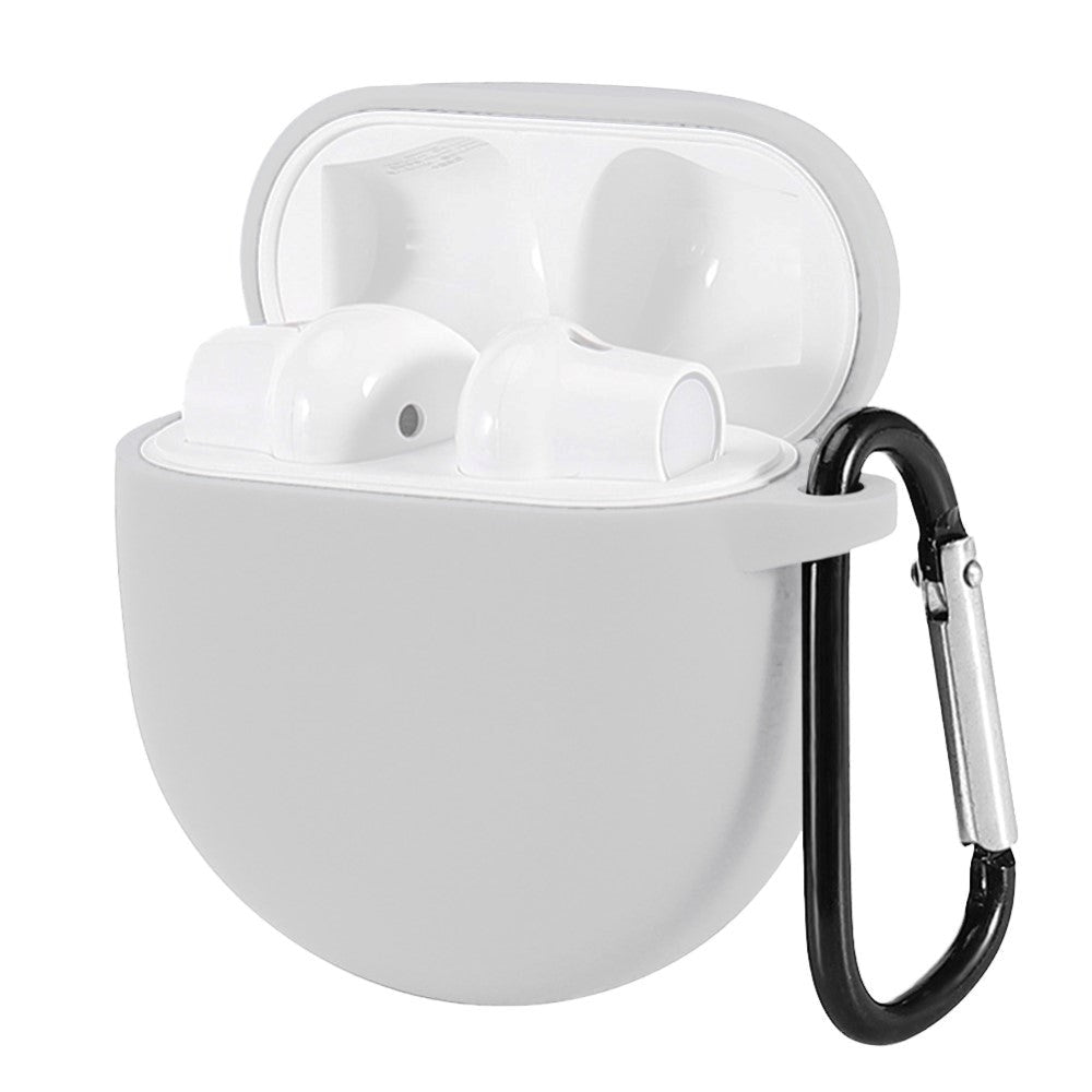 OnePlus Buds Silikone Case m. Karabinhage - Hvid