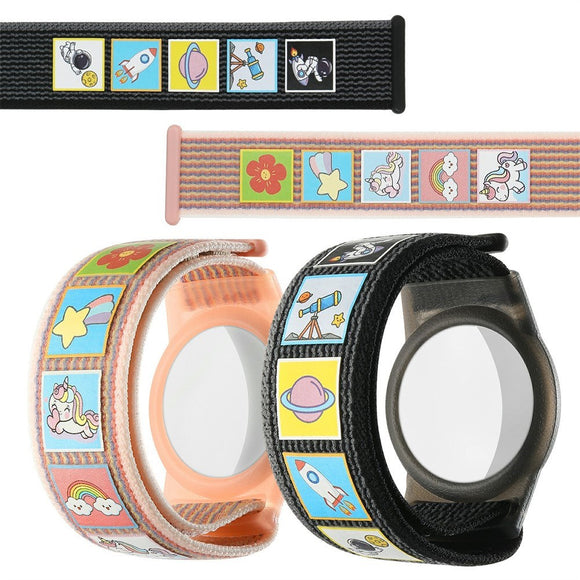 AirTag 1. & 2. Gen. Nylon Armbånd til Børn - Enhjørning