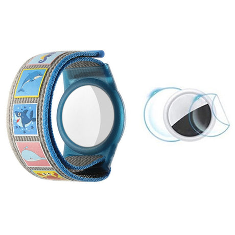 AirTag 1. & 2. Gen. Nylon Armbånd til Børn - Havdyr