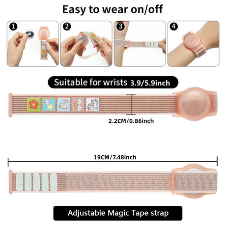 AirTag 1. & 2. Gen. Nylon Armbånd til Børn - Havdyr