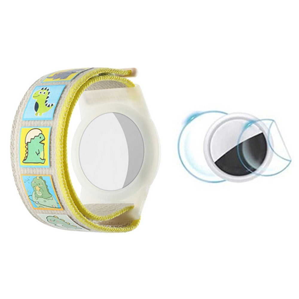 AirTag 1. & 2. Gen. Nylon Armbånd til Børn - Dinosaurer