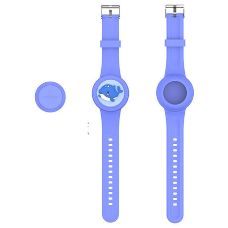 Apple AirTag 1. & 2. Gen. Silikonerem m. 3D Design - Blå / Delfin