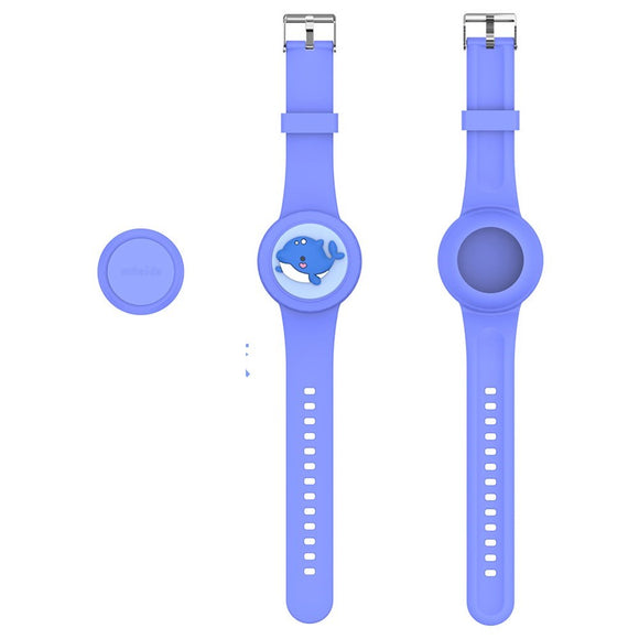 Apple AirTag 1. & 2. Gen. Silikonerem m. 3D Design - Blå / Delfin