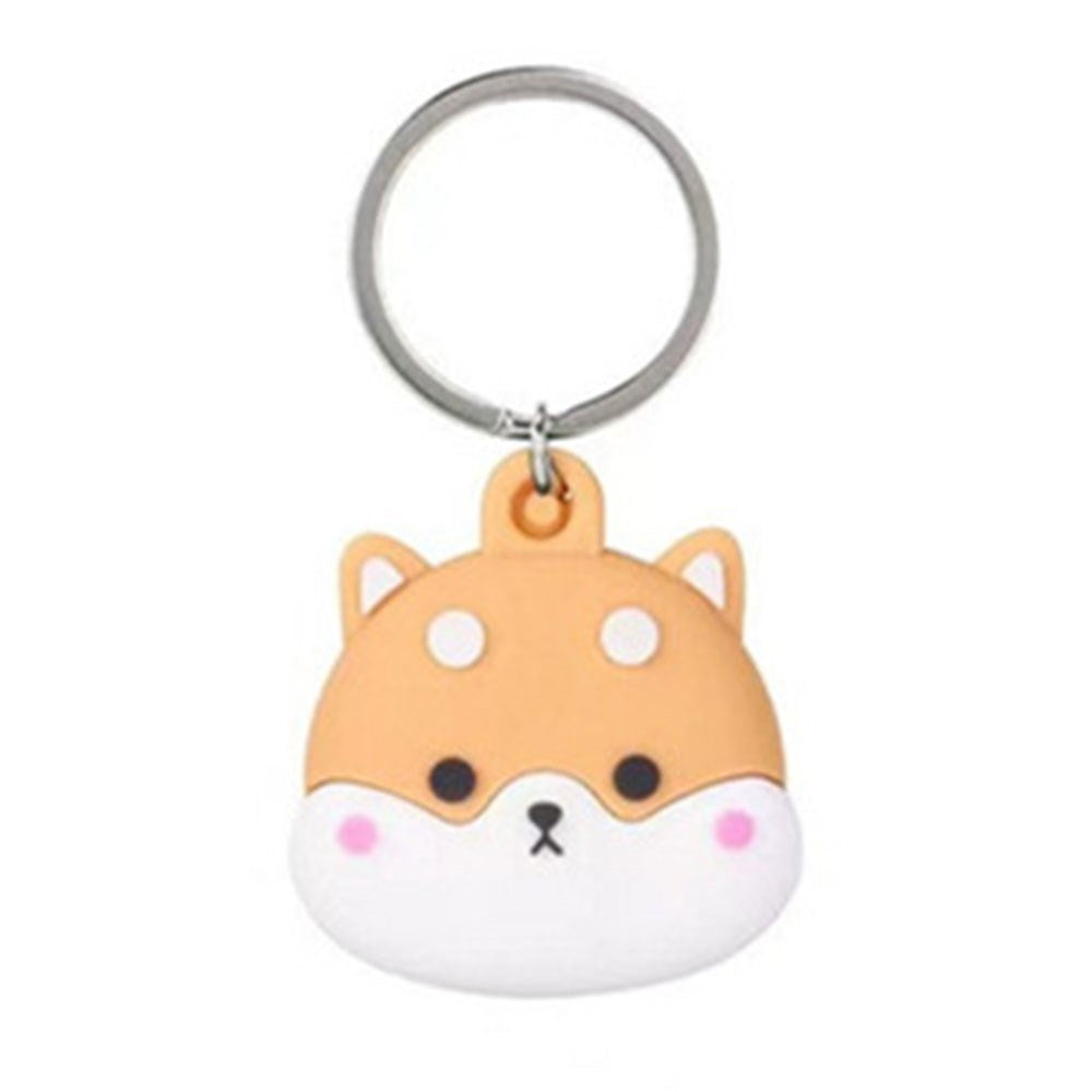 Apple AirTag 1. & 2. Gen. Silikone Cover - Nøglering m. Sjovt Design - Shiba Inu