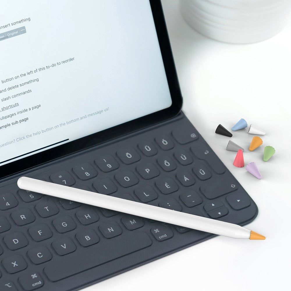 Apple Pencil 1 & 2. Gen Tip Cover 8 Stk. i Flere Farver
