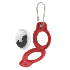 Hårdt Plastik AirTag Cover m. Stålwire - Rød