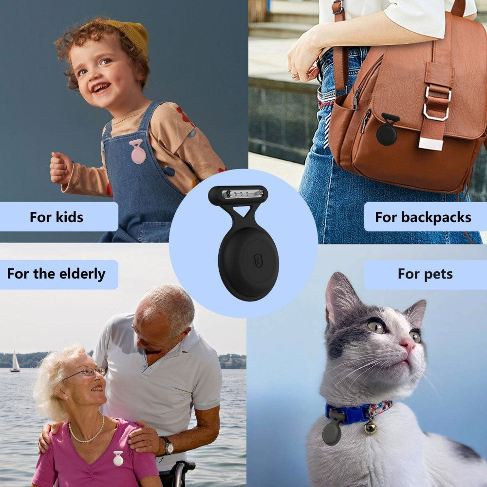 Apple AirTag 1. & 2. Gen. Silikone Cover m. Broche - Blå