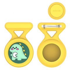 Apple AirTag Silikone Cover m. Broche & Motiv - Dinosaur