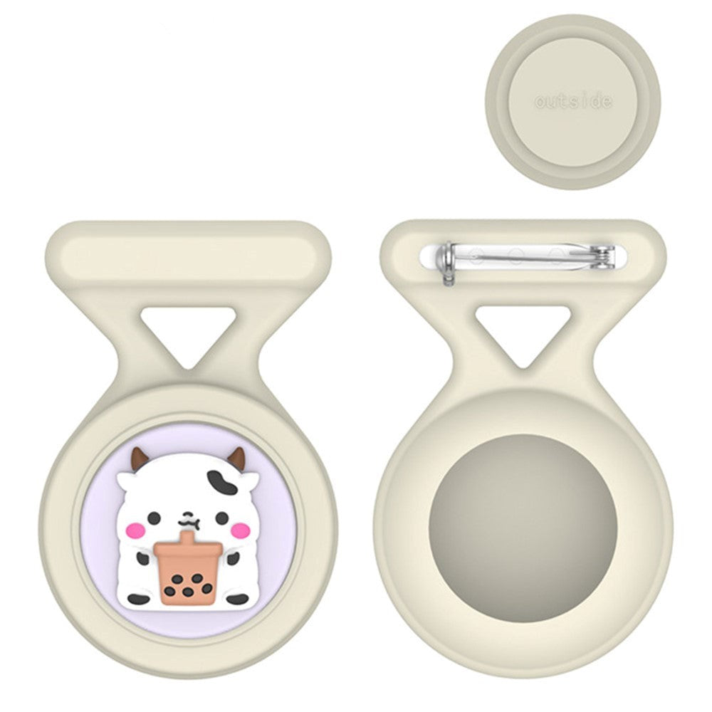 Apple AirTag 1. & 2. Gen. Silikone Cover m. Broche & Motiv - Ko