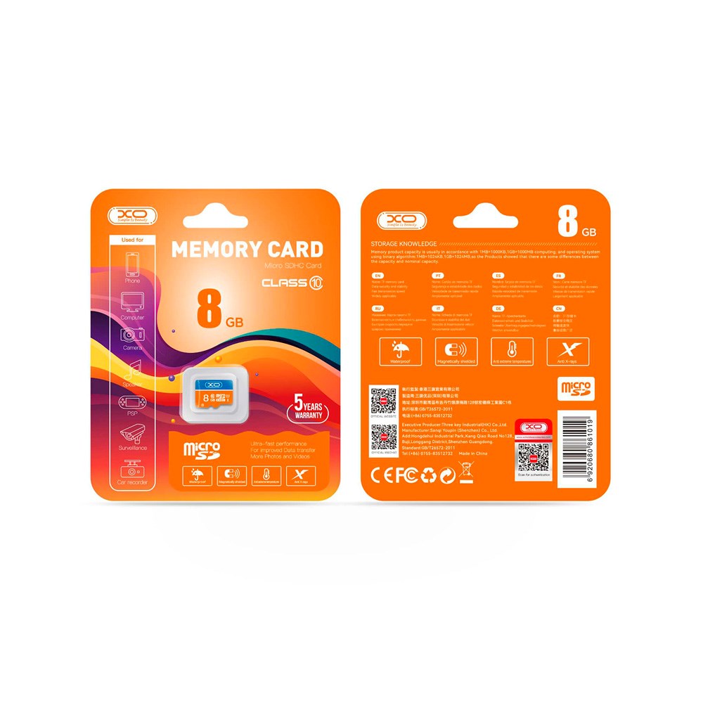 XO microSDHC Hukommelseskort 8GB