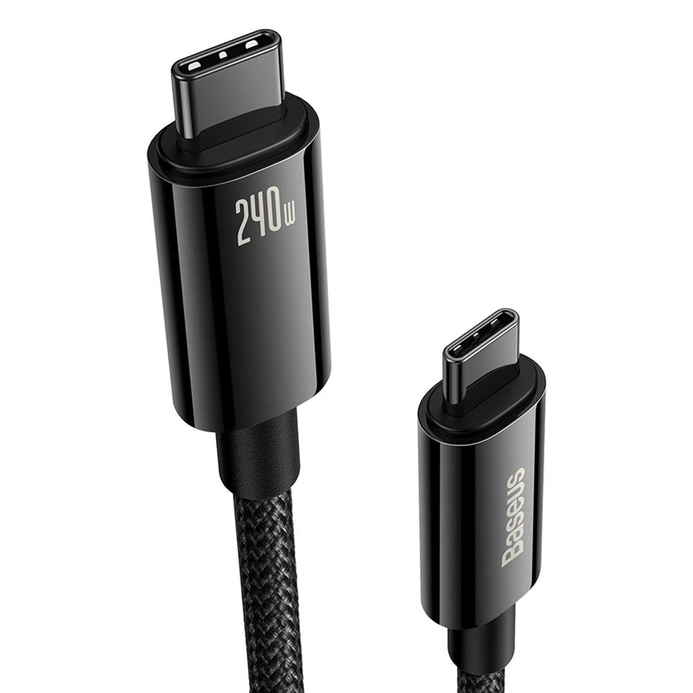 Baseus 240W USB-C til USB-C Kabel 480Mb/s - 2m - Sort