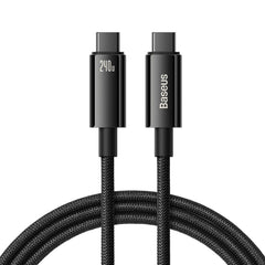 Baseus 240W USB-C til USB-C Kabel 480Mb/s - 2m - Sort