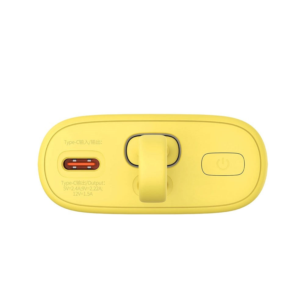 Baseus Popsicle 5200mAh Powerbank 20W m. Indbygget Lightning Kabel - Lyserød / Gul