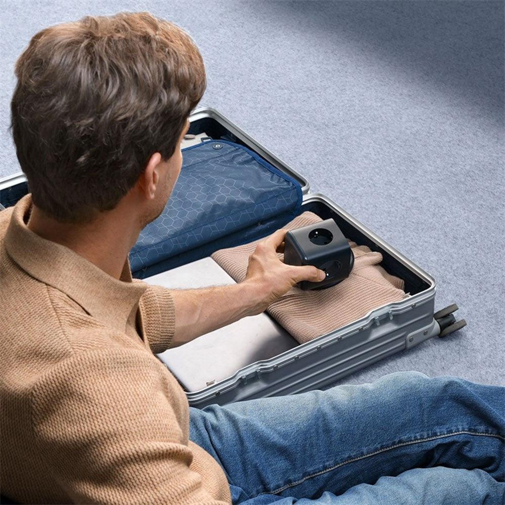 Baseus 67W Strømskinne m. 3 x Schuko - 2 USB-C - 1 x USB-A - 1.5m - Grå
