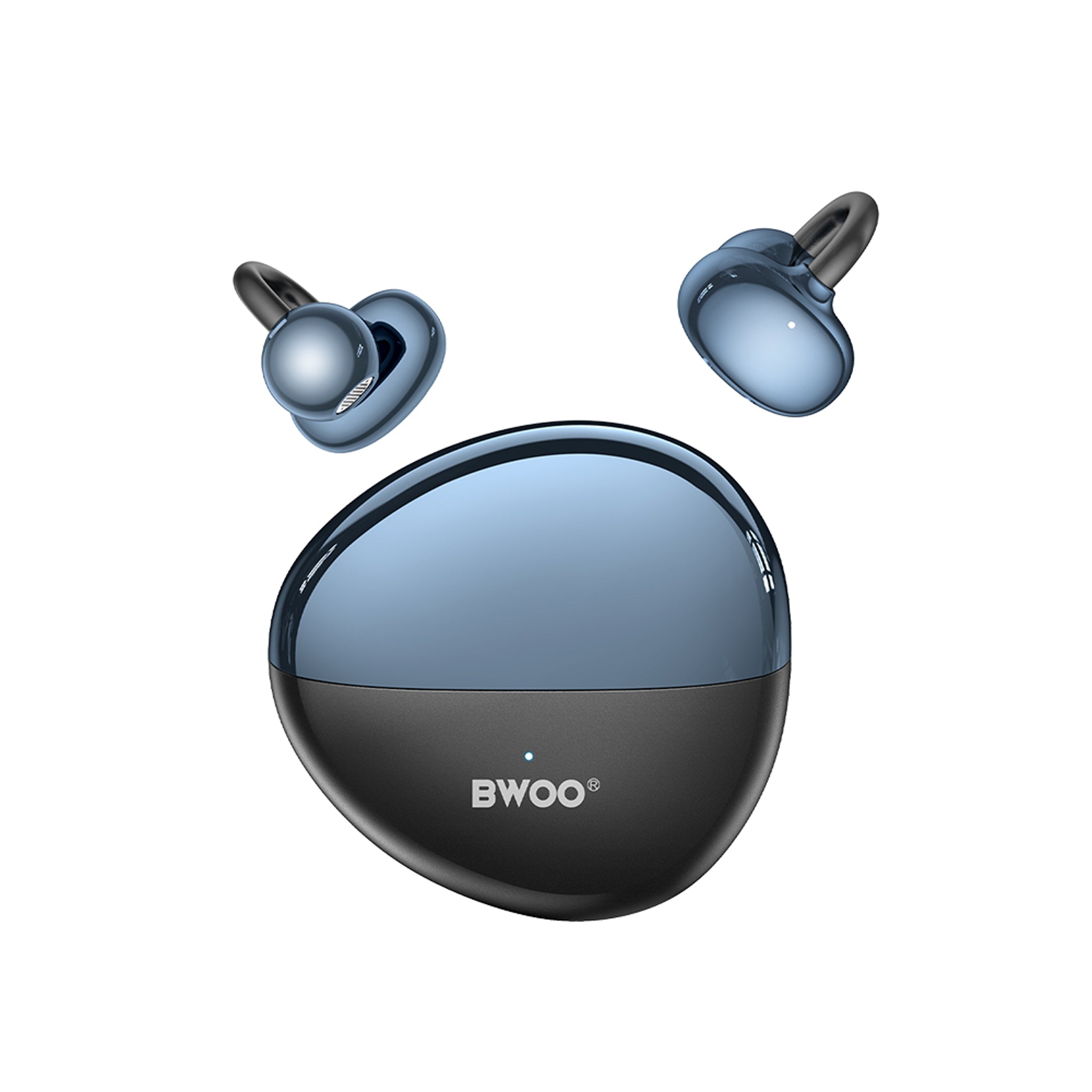 BWOO True Wireless Høretelefoner - Open-Ear - Sort