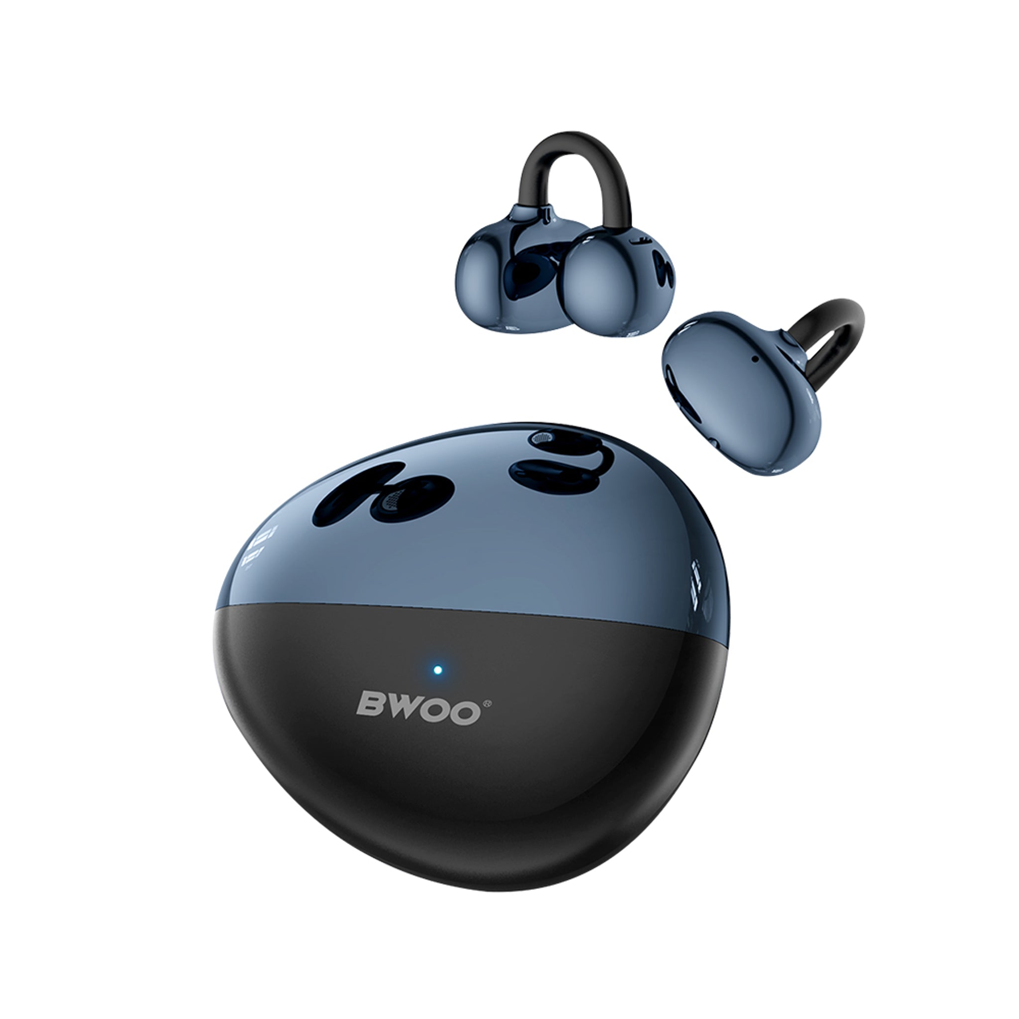 BWOO True Wireless Høretelefoner - Open-Ear - Sort
