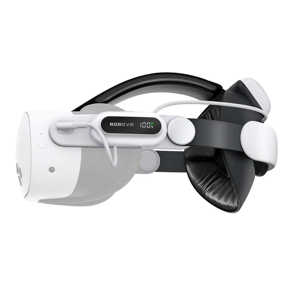 BOBOVR E3 Pro Batterirem til Meta Quest 3 / 3S - Sort / Hvid