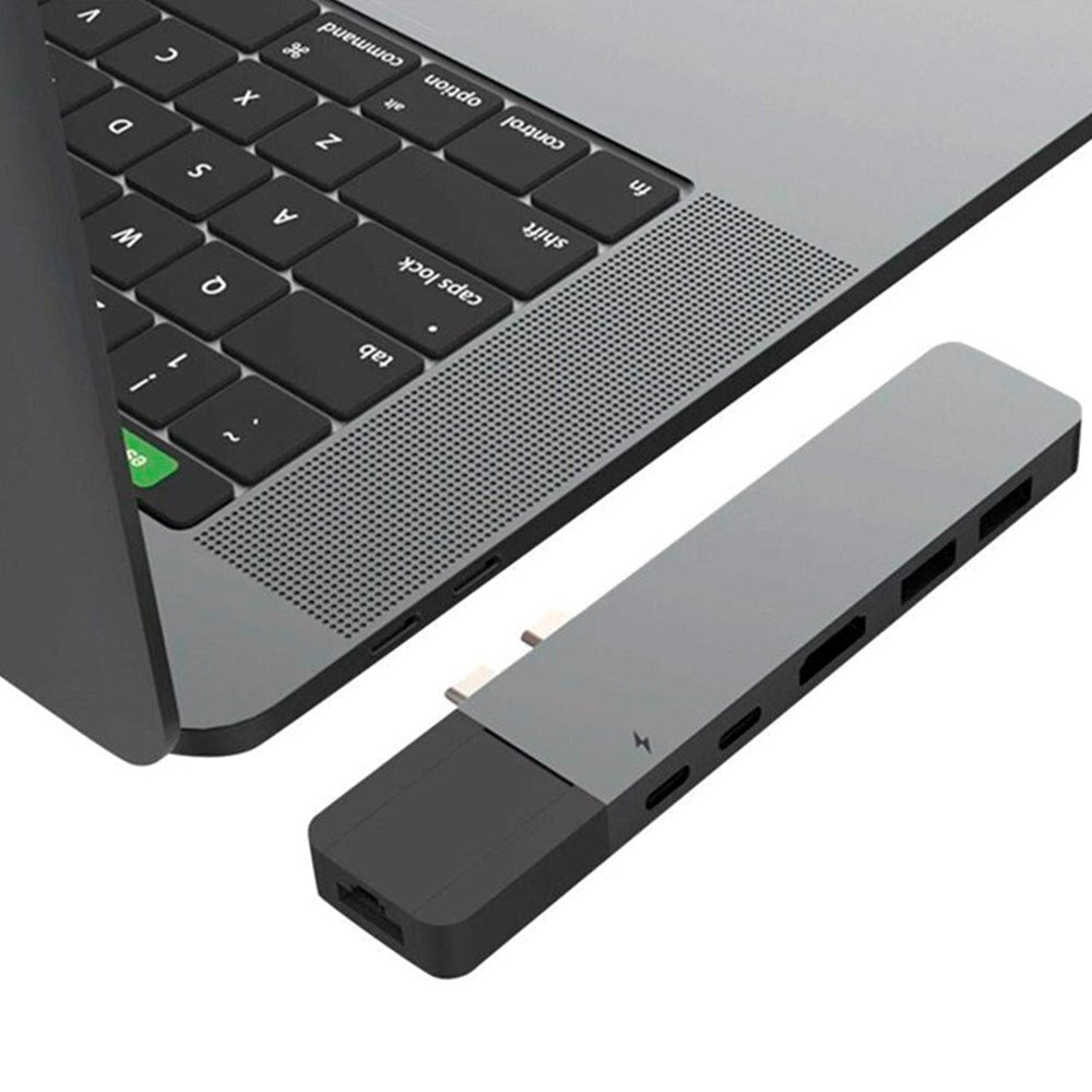 Hyperdrive Net 6-in-2 USB-C Multi Adapter - Grå