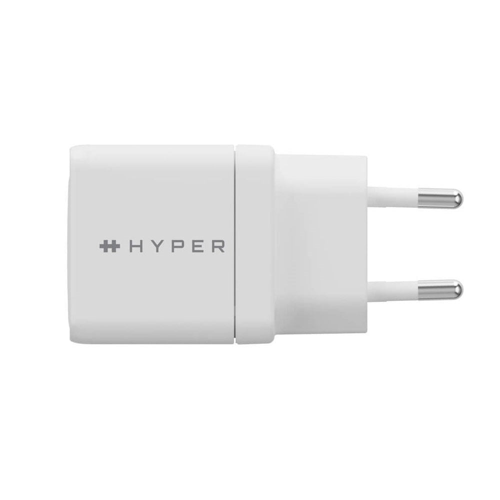 Hyper HyperJuice 35W GaN Vægoplader m. 2 x USB-C - Hvid