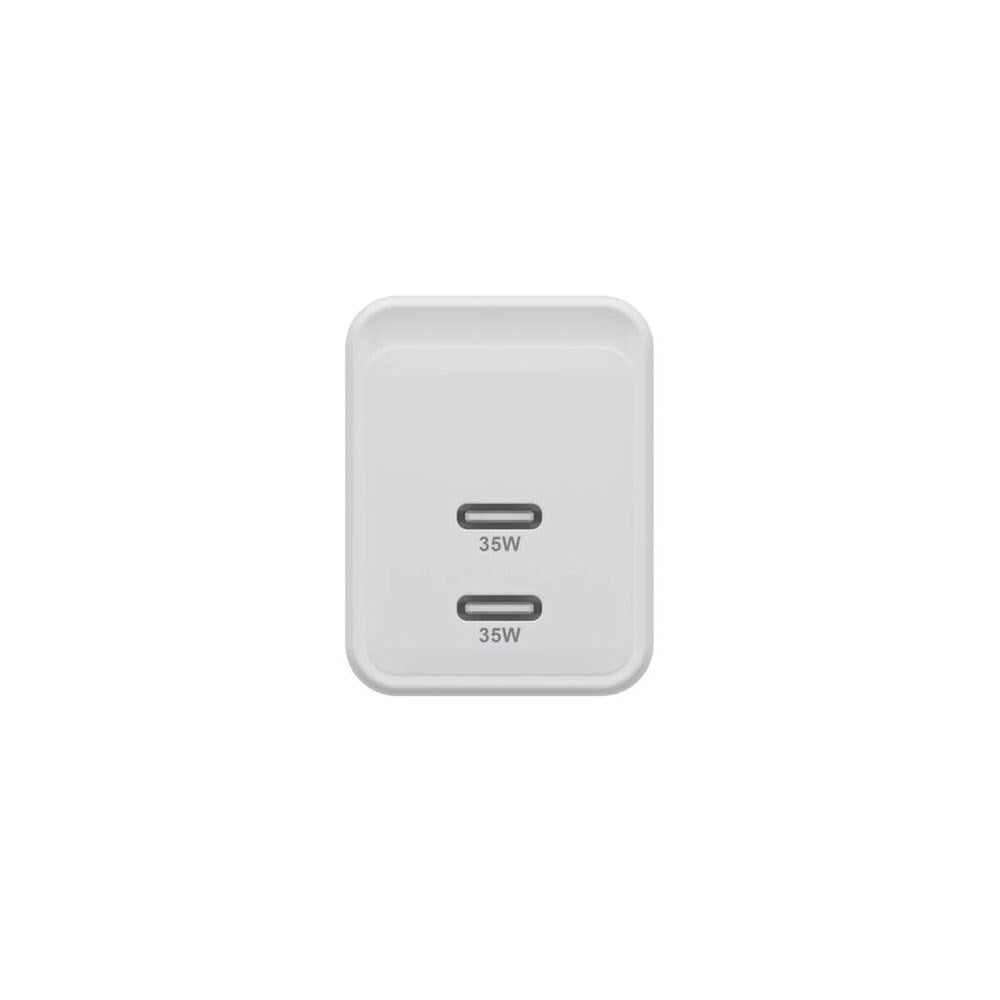 Hyper HyperJuice 35W GaN Vægoplader m. 2 x USB-C - Hvid