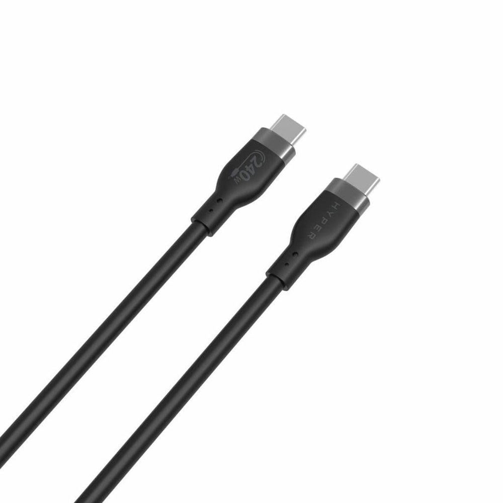 Hyper HyperJuice 240W Silikone USB-C til USB-C Kabel - 1m - Sort
