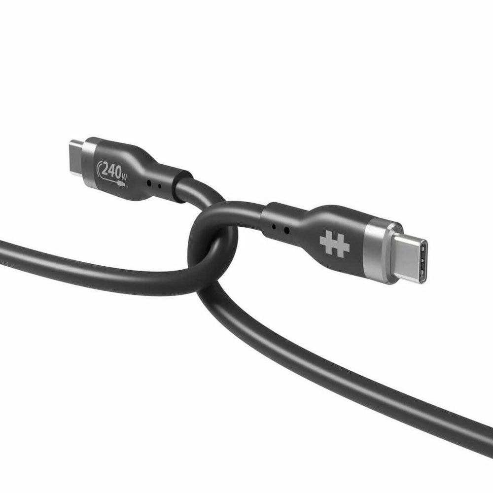 Hyper HyperJuice 240W Silikone USB-C til USB-C Kabel - 1m - Sort