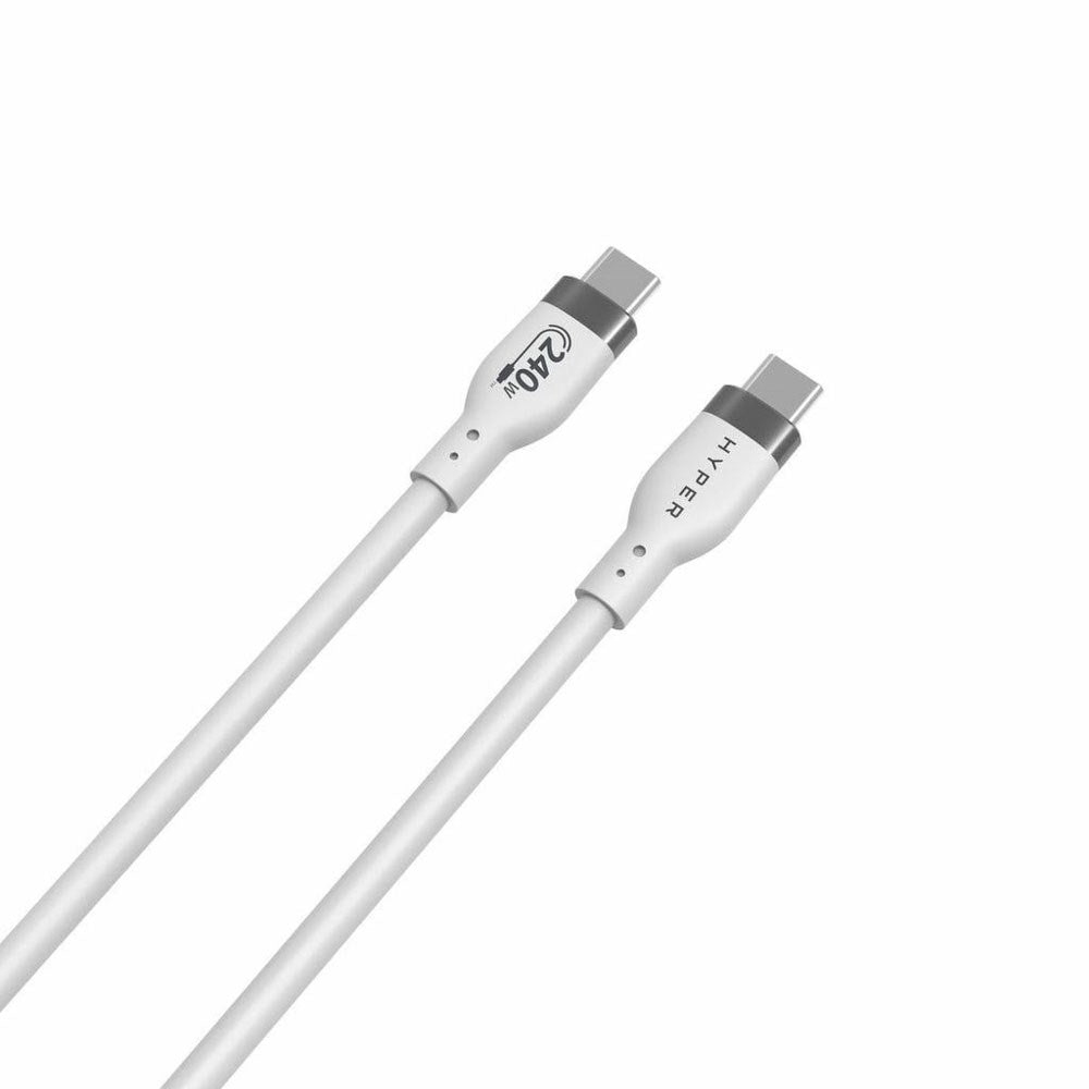 Hyper HyperJuice 240W Silikone USB-C til USB-C Kabel - 1m - Hvid