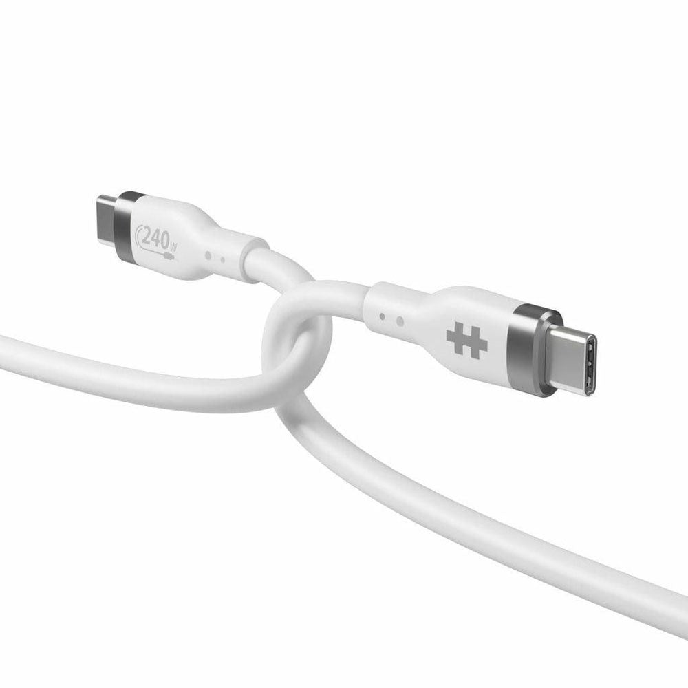 Hyper HyperJuice 240W Silikone USB-C til USB-C Kabel - 1m - Hvid
