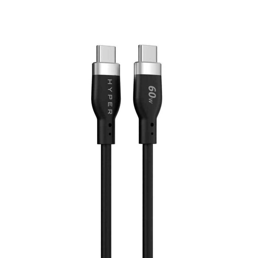 Hyper HyperJuice 60W Silikone USB-C til USB-C Kabel - 1.5m - Sort