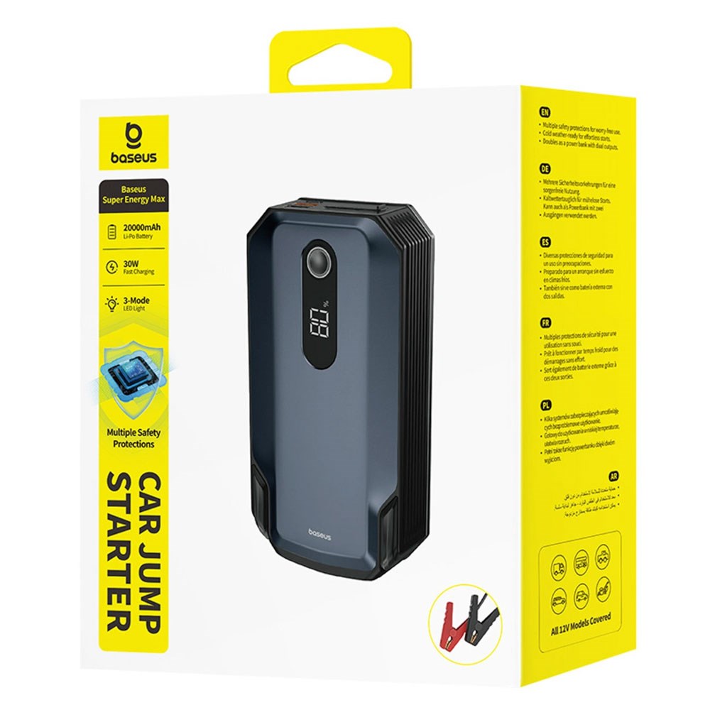 Baseus Super Energy Max Jumpstarter - 20.000 mAh - Sort