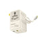 Baseus EnerCore 70W 6-i-1 Rejseadapter m. Udtrækkeligt USB-C Kabel - Hvid