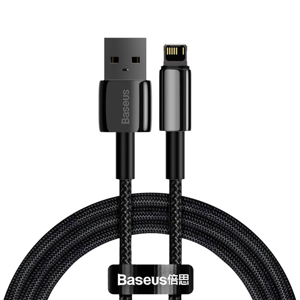 Baseus 12W USB-A til Lightning Kabel (480Mbps) - 1m - Sort