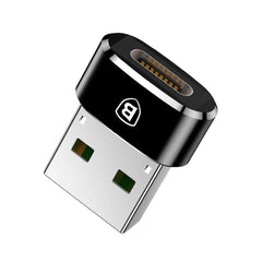 Baseus Mini USB-C til USB-A Adapter - Sort