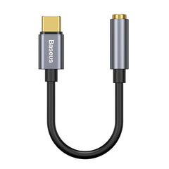 Baseus L54 USB-C til 3.5 mm Mini Jack Audio Adapter - 9 cm - Grå