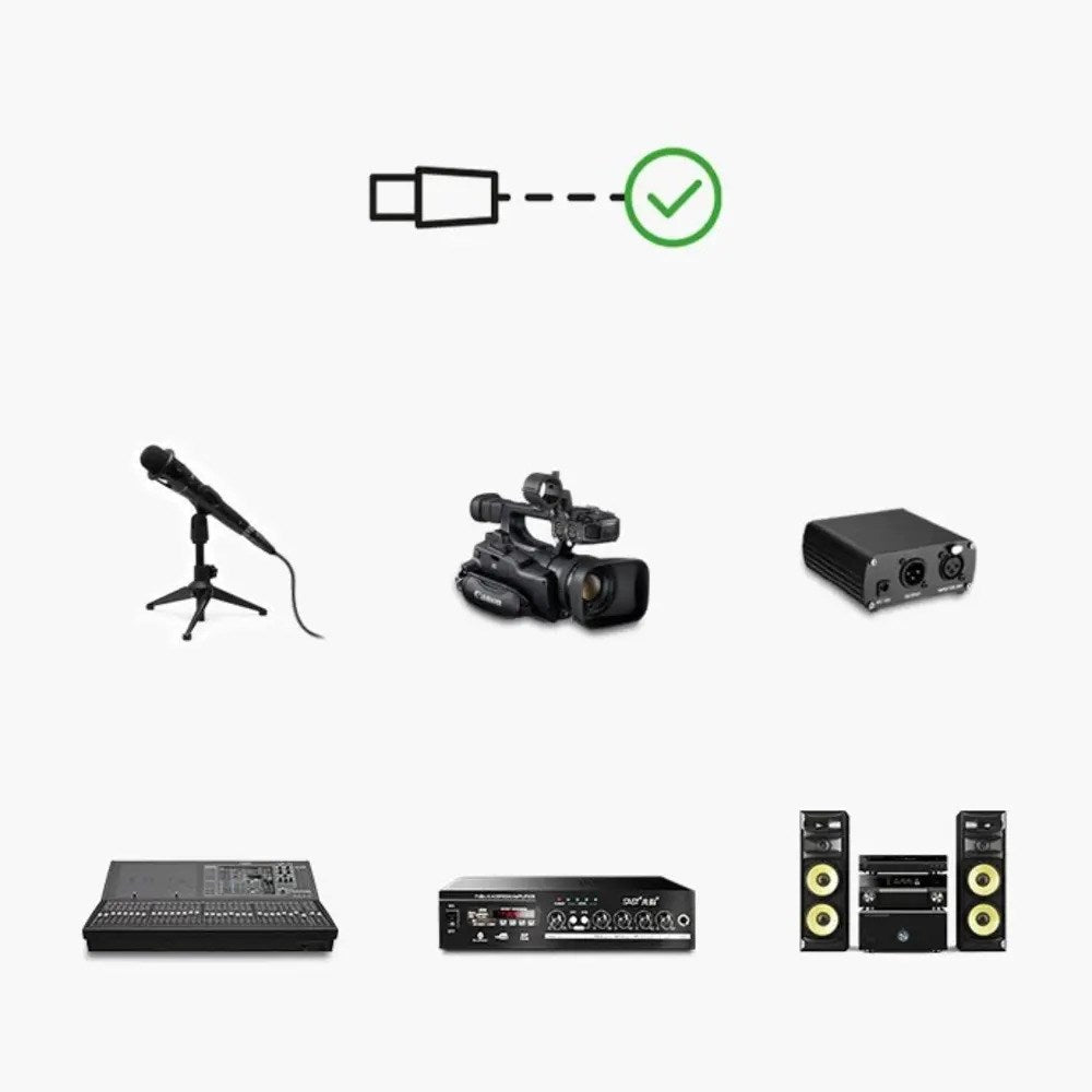 UGREEN XLR til XLR Kabel - 2m - Sort