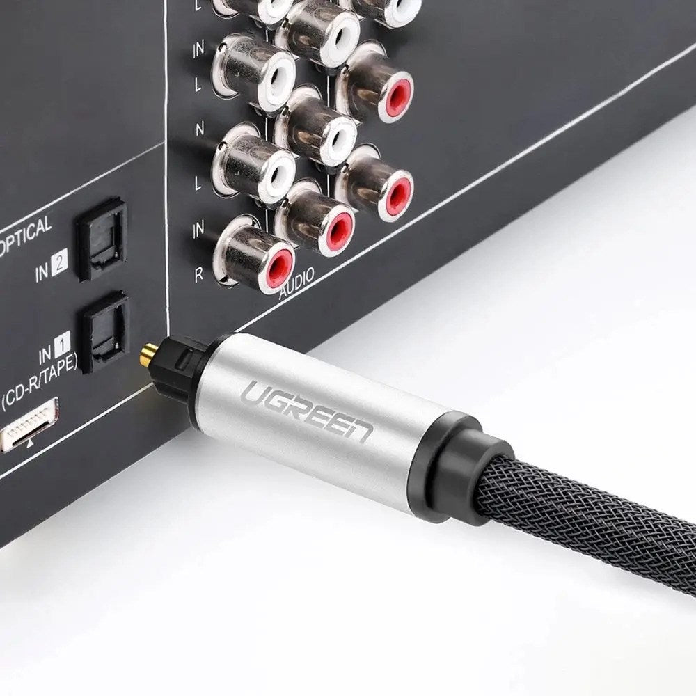 UGREEN AV108 Optisk Toslink til Toslink Kabel - 2m - Grå