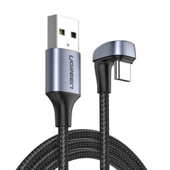 Ugreen 180° Vinklet USB-A til USB-C Kabel 18W - 2 Meter - Sort