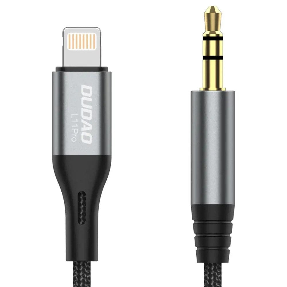 Dudao L11PRO Lightning til 3.5mm Minijack Kabel - 1m - Grå