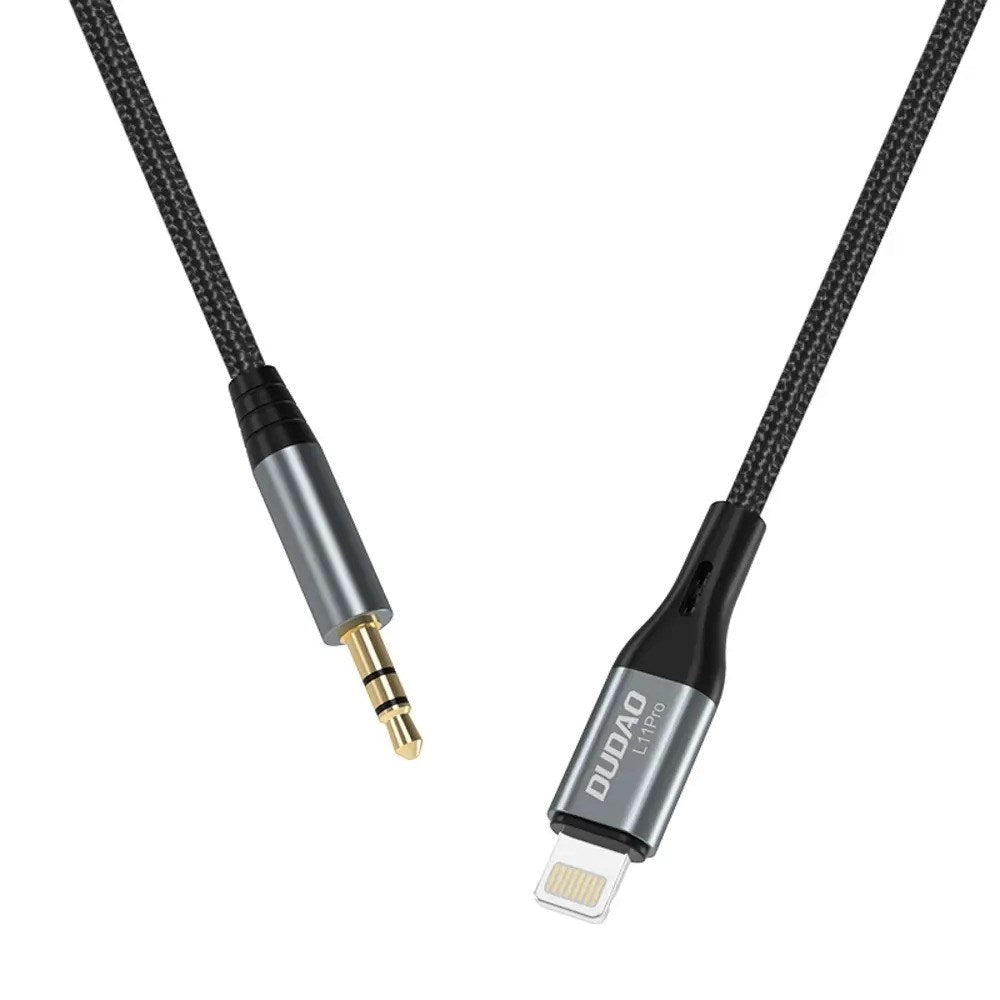 Dudao L11PRO Lightning til 3.5mm Minijack Kabel - 1m - Grå