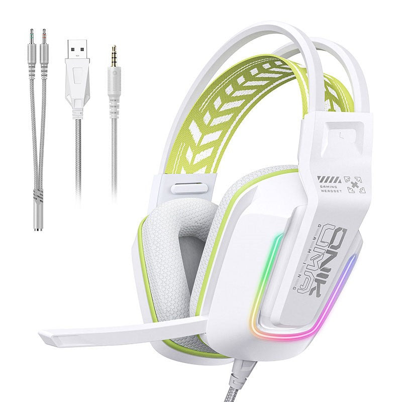 ONIKUMA X13 RGB Gaming Headset - Hvid