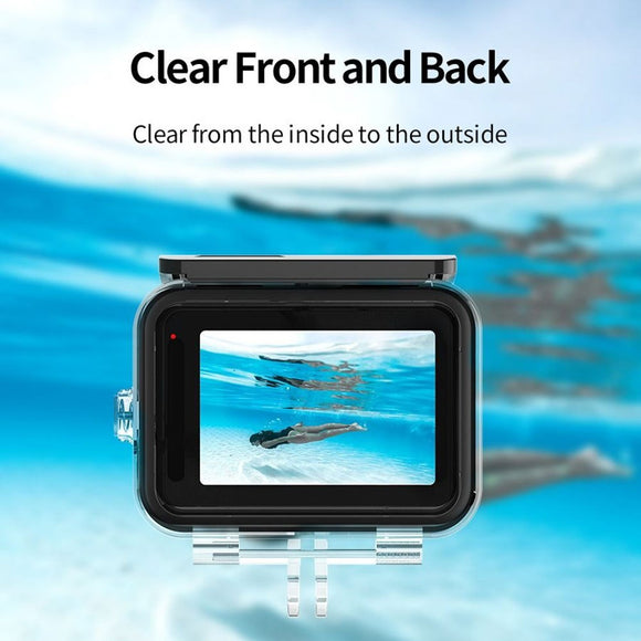 TELESIN Vandtæt Cover til GoPro Hero 9 / 10 / 11 / 12 / 13 - Gennemsigtig / Sort